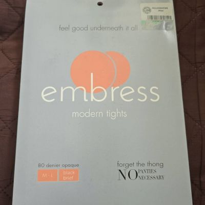 Embress Modern Tights, Black,  Sz. M/L, New